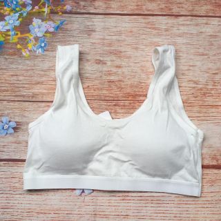 Áo lót học sinh màu trắng, có mút. chất liệu vải cotton thoáng mát, freeSize từ 35-55kg