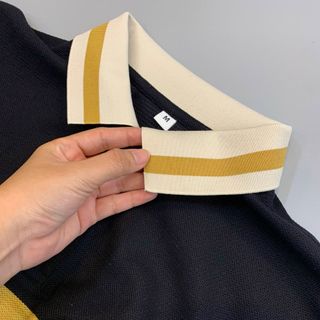 ÁO POLO NAM PHỐI CỔ NGANG NGỰC VẢI CÁ SẤU LỤC GIÁC