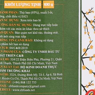 Hộp chà bông heo C&B 100g.
