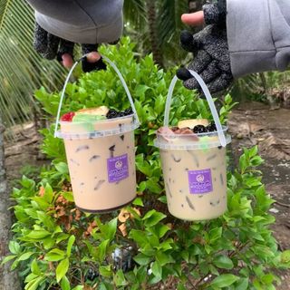 Xô nhựa tròn 500ml đựng trà sữa , xô nhựa 500ml có quai xách