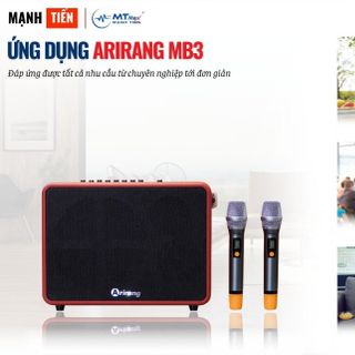 Loa Di Động Xách Tay Arirang MB3 – Bass 20 Công Suất Lớn Kèm 2 Micro Karaoke
