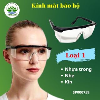Kính bảo hộ Nhựa cứng trong suốt bảo vệ mắt an toàn lao động, ngăn dị vật, côn trùng bay vào mắt