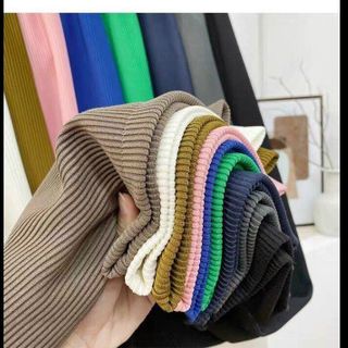 Quần dài ống rộng gân tăm cực xinh hàng tàu-Thu
