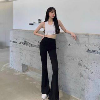 Quần legging ống loe nữ cạp cao giá rẽ