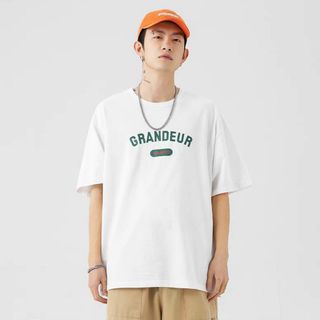 Áo thun nữ 3158 in chữ Grandeur chất liệu thun cotton thoáng mát-Thu