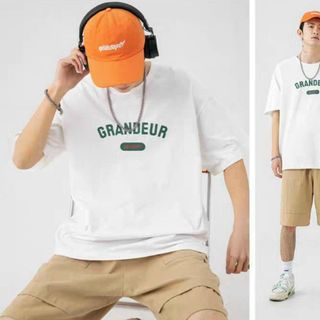 Áo thun nữ 3158 in chữ Grandeur chất liệu thun cotton thoáng mát-Thu