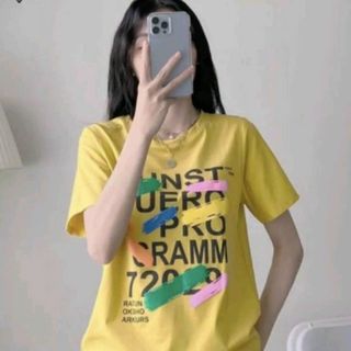 Áo thun nữ in chữ chất liệu thun cotton thoáng-Thu
