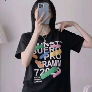 Áo thun nữ in chữ chất liệu thun cotton thoáng-Thu