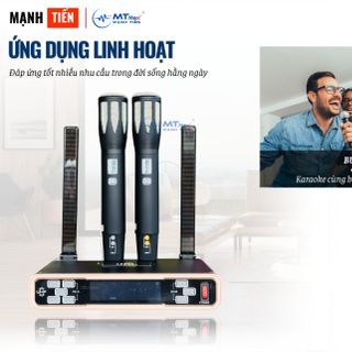 Micro Karaoke VM700 UHF Siêu Độc Đáo Với Đèn LED RGB và Micro Hát Nhẹ, Hút Tiếng, Chống Hú Rít