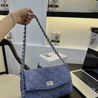 TÚI XÁCH NỮ KHÓA XOAY DENIM SIÊU HOT