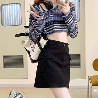 Chân váy Kaki túi hộp cực xinh-Thu