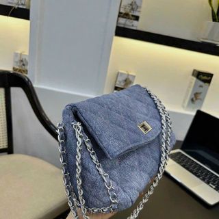 TÚI XÁCH NỮ KHÓA XOAY DENIM SIÊU HOT