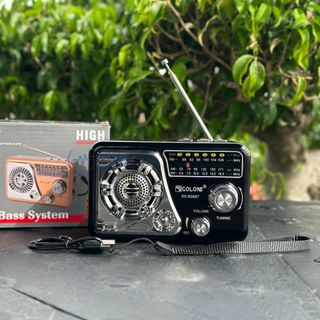 Đài Radio Dùng Pin Sạc RX 906BT - Máy Nghe Nhạc Kiêm Đài Radio, FM, AM, SW Hỗ Trợ Kết Nối Bluetooth, USB, Thẻ Nhớ Âm Thanh To Lớn Dễ Dàng Sử Dụng