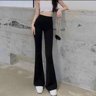 Quần legging ống loe nữ cạp cao giá rẽ-Thu