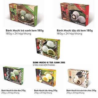 Bánh mochi Đài Loan Royal Family 180g vị kem trà xanh và kem đậu đỏ An Gia Sweets & Snacks