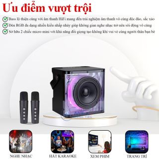 Loa Xách Tay Mini Peterhot A99 - Âm Thanh Hi-Fi Chân Thực Sắc Nét Đèn Led RGB Độc Đáo Nháy Theo Nhạc Kết Nối Bluetooth Dễ Dàng, Tặng Kèm 2 Micro Mini Sạc Pin Qua Cổng Type-C giá sỉ