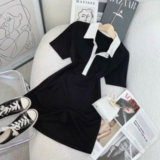 Đầm polo nữ ngắn tay tôn dáng-Thu