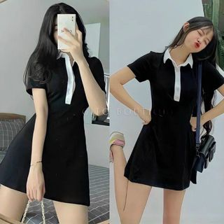 Đầm polo nữ ngắn tay tôn dáng-Thu