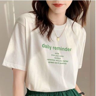 Áo thun nữ in chữ Daily, chất liệu thun cotton thoáng mát-Thu