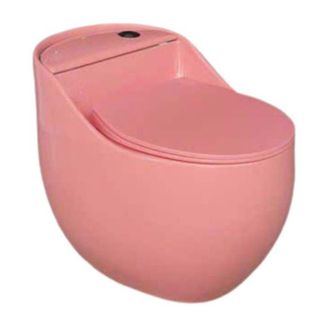 Bồn cầu trứng hiệu Sebas màu hồng phấn tạo điểm nhấn hoàn hảo cho phòng tắm phái đẹp giá sỉ