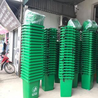 Thùng rác 240L nhựa HDPE nắp đậy kín có bánh xe di chuyển dễ