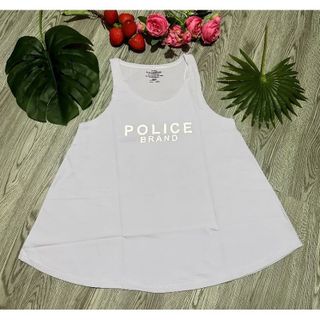 Áo thun ba lổ in chữ Police, chất liệu thun cotton thoáng mát-Thu