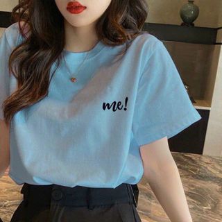 Áo thun nữa in chữ me đơn giản, chất liệu thun cotton thoáng mát-Thu