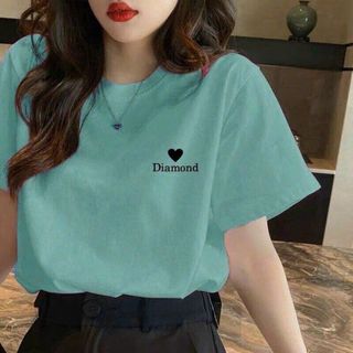 Áo thun nư in chữ diamond, chất liệu thun cotton thoáng mát-Thu