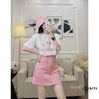 Áo thun nữ in chữ Rick's chất vải cotton thoáng mát-Thu