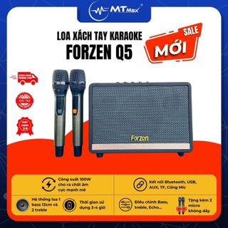 Loa Di Động Karaoke Forzen Q5 - Âm Thanh Chắc Bass Ấm Kèm 2 Micro Cao Cấp giá sỉ