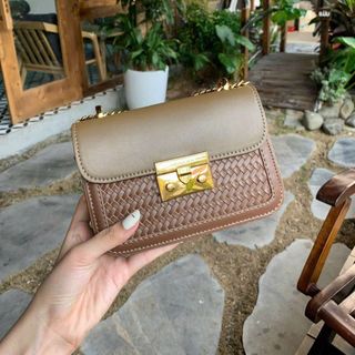 (HÀNG QUẢNG CHÂU CAO CẤP LOẠI 1) - TÚI CNK ĐAN SỊN ĐÉT SZ 18CM