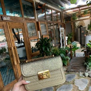 (HÀNG QUẢNG CHÂU CAO CẤP LOẠI 1) - TÚI CNK ĐAN SỊN ĐÉT SZ 18CM
