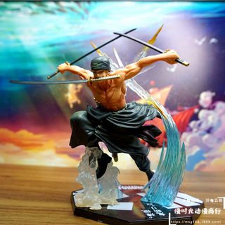 [No Box] Mô hình Roronoa Zoro tam kiếm One piece - có 2 đầu - Đế không có chữ