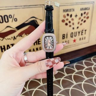 Đồng hồ SCOTTIE 9146 dây da dành cho nữ đính đá sang trọng