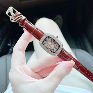 Đồng hồ SCOTTIE 9146 dây da dành cho nữ đính đá sang trọng