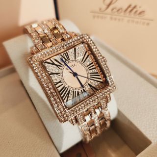 Đồng hồ nữ SCOTTIE 9170 vàng dây kim loại chính hãng sang trọng