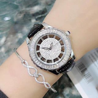 Đồng hồ SCOTTIE 9515 dây da dành cho nữ đính đá sang trọng