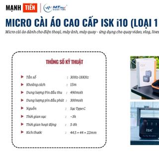 Micro Cài Áo ISK iM10 (Loại 1 Mic 1 Đầu Thu) - Micro Dành Cho Điện Thoại, Máy Ảnh, Máy Quay giá sỉ