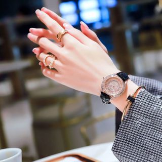 Đồng hồ SCOTTIE 9169 dây da dành cho nữ đính đá sang trọng