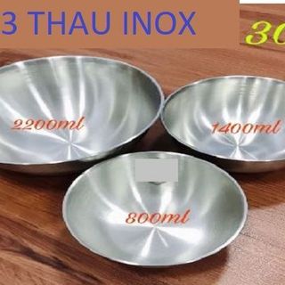 SET 3 THAU INOX TRỘN BỘT CHIA VẠCH giá sỉ