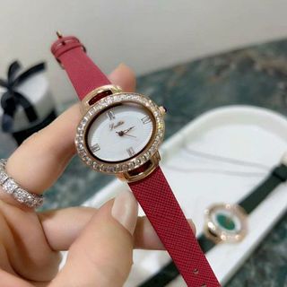 Đồng hồ SCOTTIE 9310 dây da dành cho nữ đính đá sang trọng