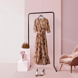 Đầm Katosa Họa Tiết Caro Tròn-TPSXD110723