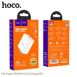 CỐC SẠC NHANH HOCO C80 PD20W QC3.0