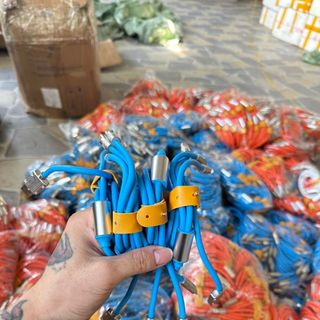 Cáp mập 3 đầu sạc nhanh 120w 6A