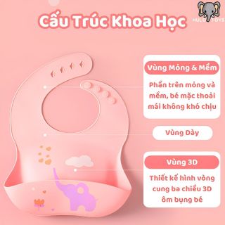 Yếm Ăn Dặm Silicone Hình Thú 3d Có Máng Siêu Mềm Chống Thấm - SuuHouse BaBy
