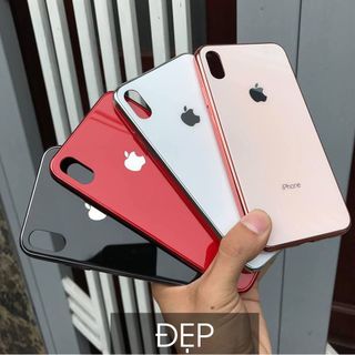 Ốp kính viền dẻo cùng màu với lưng máy IPhone