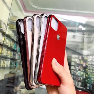 Ốp kính viền dẻo cùng màu với lưng máy IPhone