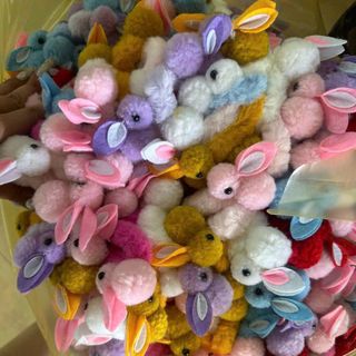 [HOT] giá sỉ Chun buộc tóc lông hình thỏ mềm mại dễ thương