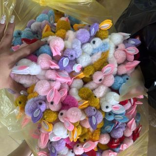 [HOT] giá sỉ Chun buộc tóc lông hình thỏ mềm mại dễ thương