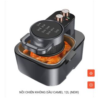 Nồi Chiên Không Dầu CAMEL 12L nắp kính Giá Sỉ . Màu Đen, Trắng, Xanh có chiết khấu